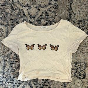 Urban Outfitters Butterfly Crop Top